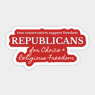 Republicans for Choice and Freedom Sticker